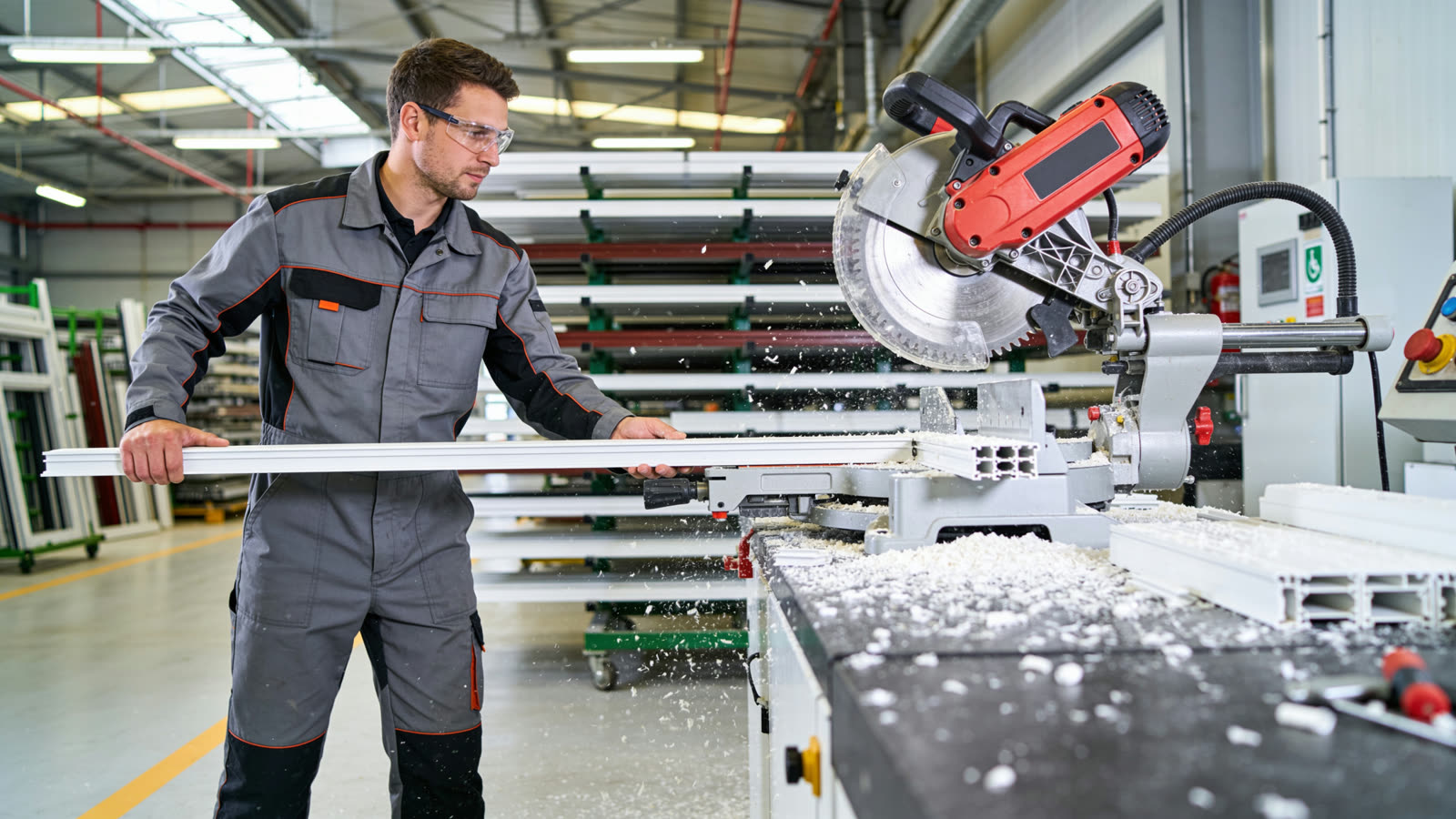 CNC testera reže PVC profil u Danito pogonu